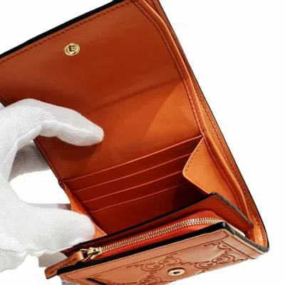 Pre-owned Gucci Orange Leather Wallet (bi-fold) ()