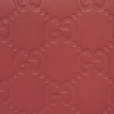 Pre-owned Gucci Pink Gg Leather Coin Purse/coin Case ()