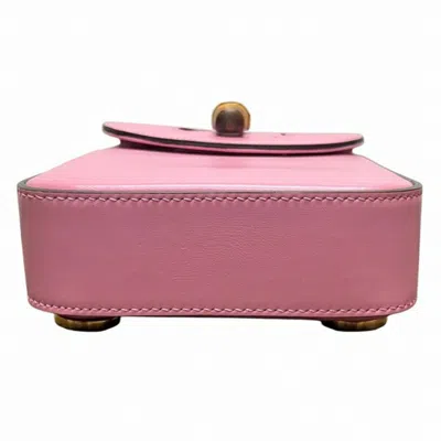 Pre-owned Gucci Pink Leather Backpack Handbag Shoulder Bag ()
