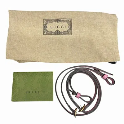Pre-owned Gucci Pink Leather Backpack Handbag Shoulder Bag ()