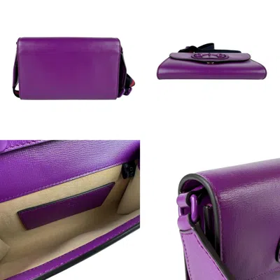 Pre-owned Gucci Purple Leather Shoulder Bag ()