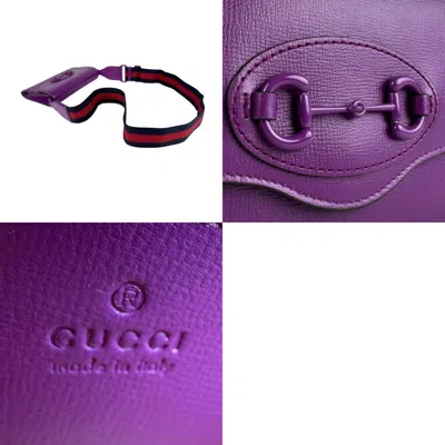 Pre-owned Gucci Purple Leather Shoulder Bag ()