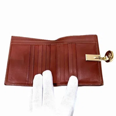 Pre-owned Gucci Red Color Leather Long Wallet (bi-fold) ()