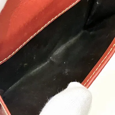 Pre-owned Gucci Red Color Leather Long Wallet (bi-fold) ()