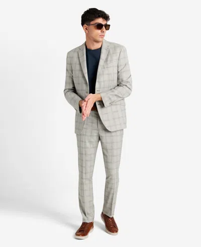 Kenneth Cole Stretch Slim-fit Nested Suit In Multi