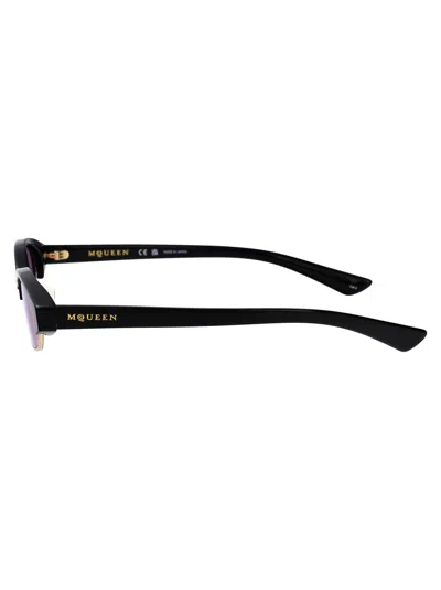Alexander Mcqueen Black-black-pink Recycled Acetate Sunglasses In Pink