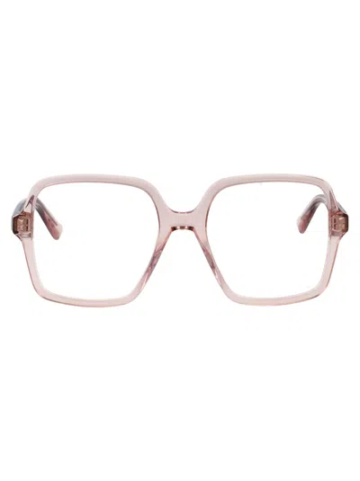 Alexander Mcqueen Pink-pink-transparent Recycled Acetate Glasses