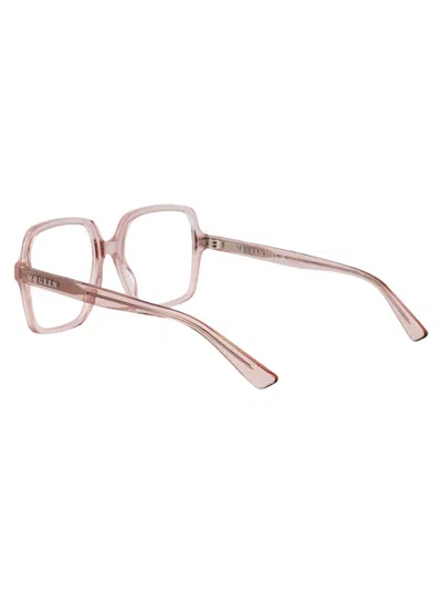 Alexander Mcqueen Pink-pink-transparent Recycled Acetate Glasses