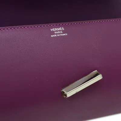 Pre-owned Hermes Anemone Leather Clutch Bag ()