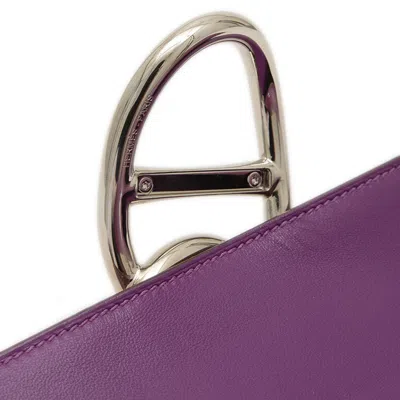 Pre-owned Hermes Anemone Leather Clutch Bag ()