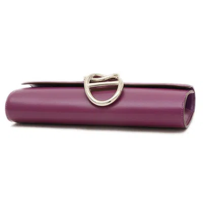 Pre-owned Hermes Anemone Leather Clutch Bag ()