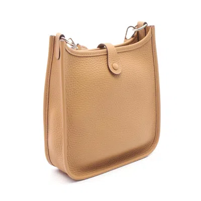 Pre-owned Hermes Beige Taurillon Clemence Leather Leather Shoulder Bag ()