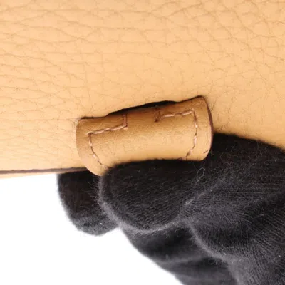 Pre-owned Hermes Beige Taurillon Clemence Leather Leather Shoulder Bag ()