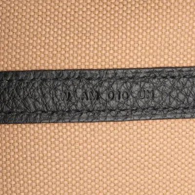 Pre-owned Hermes Black Brown Canvas Leather Tote Bag ()