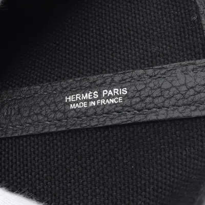 Pre-owned Hermes Black Canvas Negonda Leather Shoulder Bag Tote Bag ()