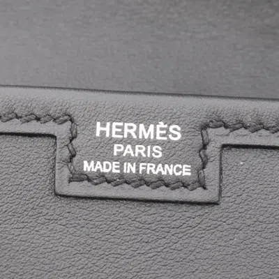 Pre-owned Hermes Black Swift Leather Clutch Bag ()