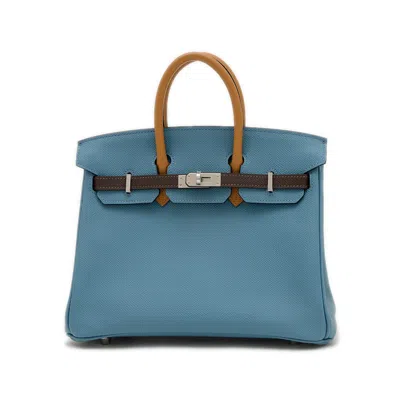 Pre-owned Hermes Blue Jean Epsom Leather Handbag ()