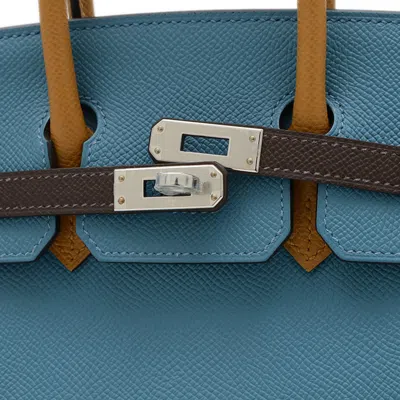 Pre-owned Hermes Blue Jean Epsom Leather Handbag ()