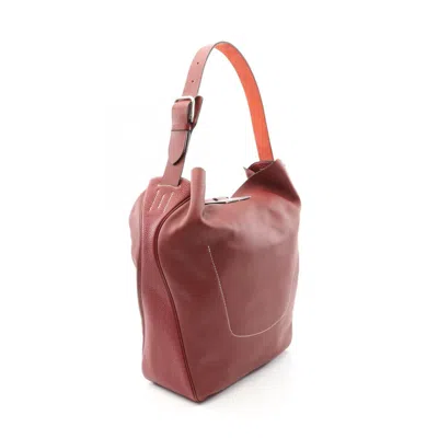 Pre-owned Hermes Bordeaux Taurillon Clemence Leather Swift Leather Leather Shoulder Bag ()