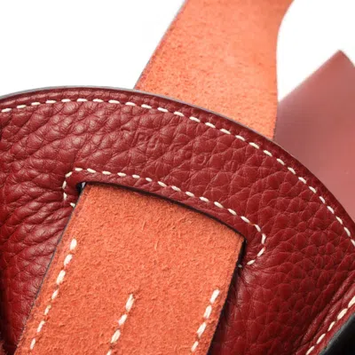 Pre-owned Hermes Bordeaux Taurillon Clemence Leather Swift Leather Leather Shoulder Bag ()