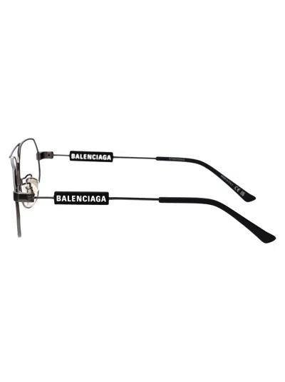 Balenciaga Grey Grey Transparent Metal Glasses In Brown