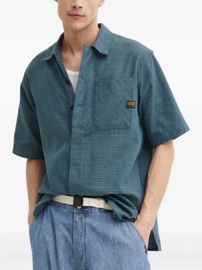 G-star Raw Pocket Striped Shirt In Green