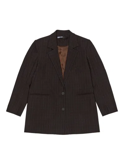 Bimba Y Lola Checked Tailored Jacket In Brown