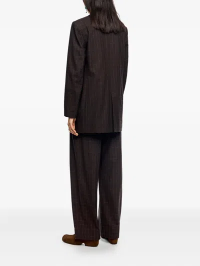 Bimba Y Lola Checked Tailored Jacket In Brown