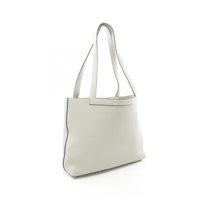 Pre-owned Hermes Green Taurillon Clemence Leather Tote Bag ()