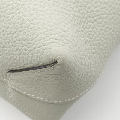 Pre-owned Hermes Green Taurillon Clemence Leather Tote Bag ()