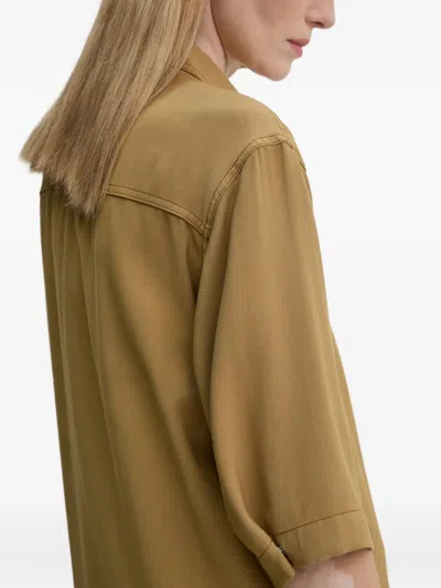 口袋翻领迷你连衣裙