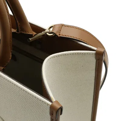Pre-owned Jimmy Choo Brown Canvas Leather Shoulder Bag Tote Bag ()