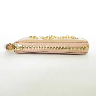 Pre-owned Jimmy Choo Gold Beige Coin Purse/coin Case ()