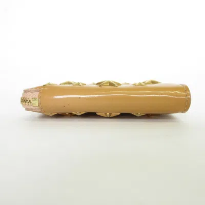 Pre-owned Jimmy Choo Gold Beige Coin Purse/coin Case ()