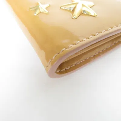 Pre-owned Jimmy Choo Gold Beige Coin Purse/coin Case ()