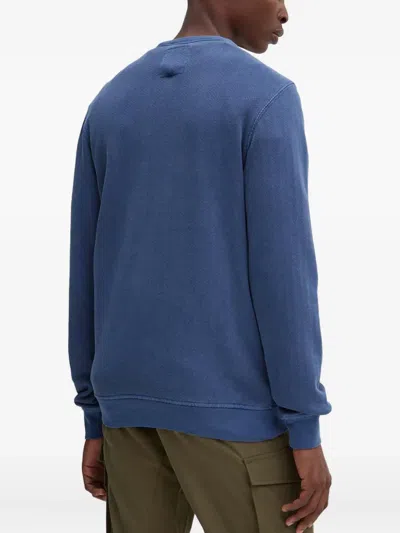 G-star Raw Logo Crew-neck Sweatshirt In Blue