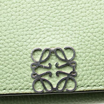 Pre-owned Loewe Green Leather Wallet (tri-fold) ()