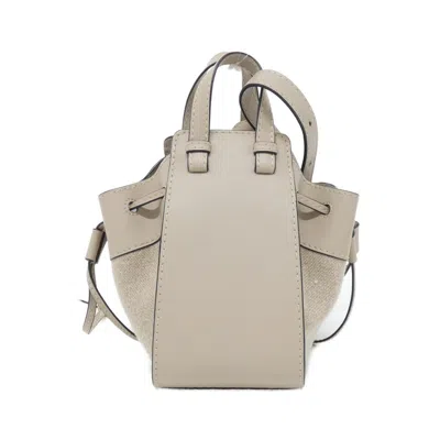 Pre-owned Loewe Hammock Canvas Leather Shoulder Bag ()