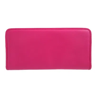 Pre-owned Loewe Pink Leather Long Wallet (bi-fold) ()