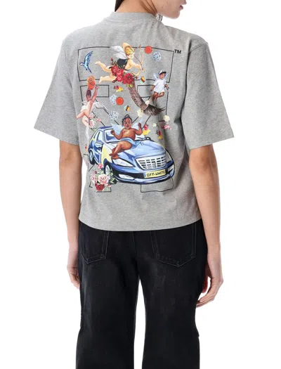 Off-white Fresco Arrow Boxy Tee In Gray