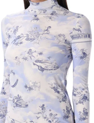 Off-white Mini Dress In Purple