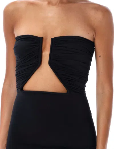 Rick Owens Prong Mini Dress In Black