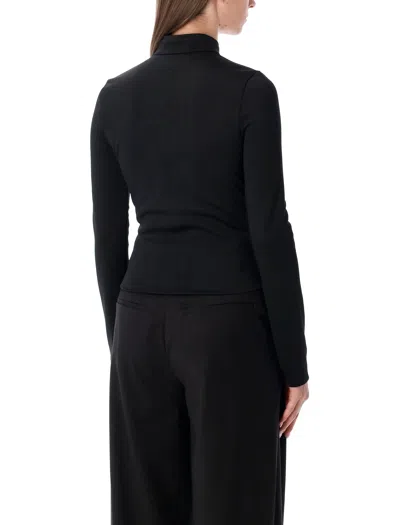 Courrèges Courreges Interlock Jersey Track Jacket For Athletic In Black