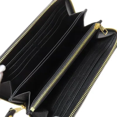 Pre-owned Louis Vuitton Beige Black Monogram Empreinte Long Wallet (bi-fold) () In Multi