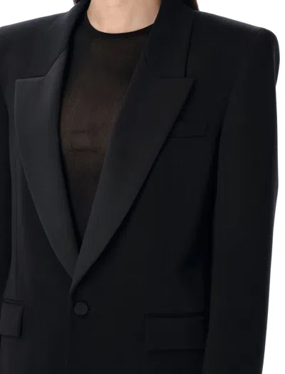 Saint Laurent Grain De Poudre Tuxedo Jacket In Black