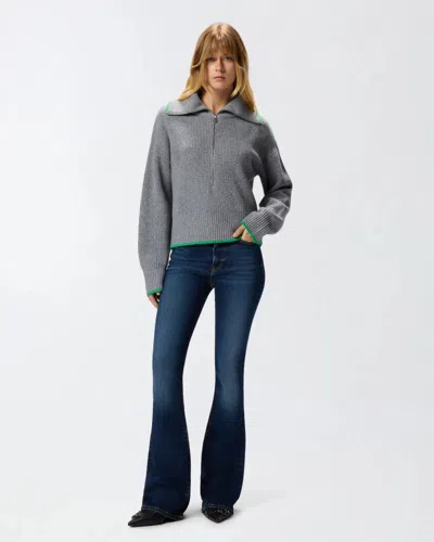 Pinko Power Stretch Denim Flared Jeans In Blue