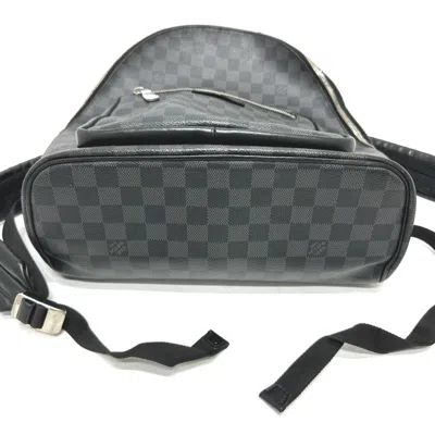 Pre-owned Louis Vuitton Black Damier Graphite Backpack ()