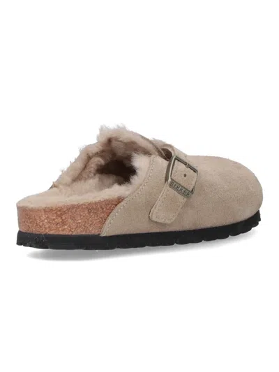Birkenstock Boston Shearling Taupe Clog In Neutral
