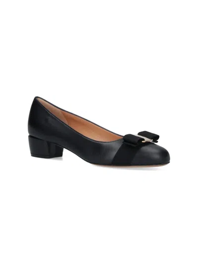 Ferragamo High Heel Pumps With Pointed Toe In Black