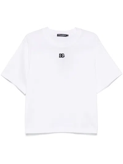 Dolce & Gabbana T-shirt With Dg Logo In White